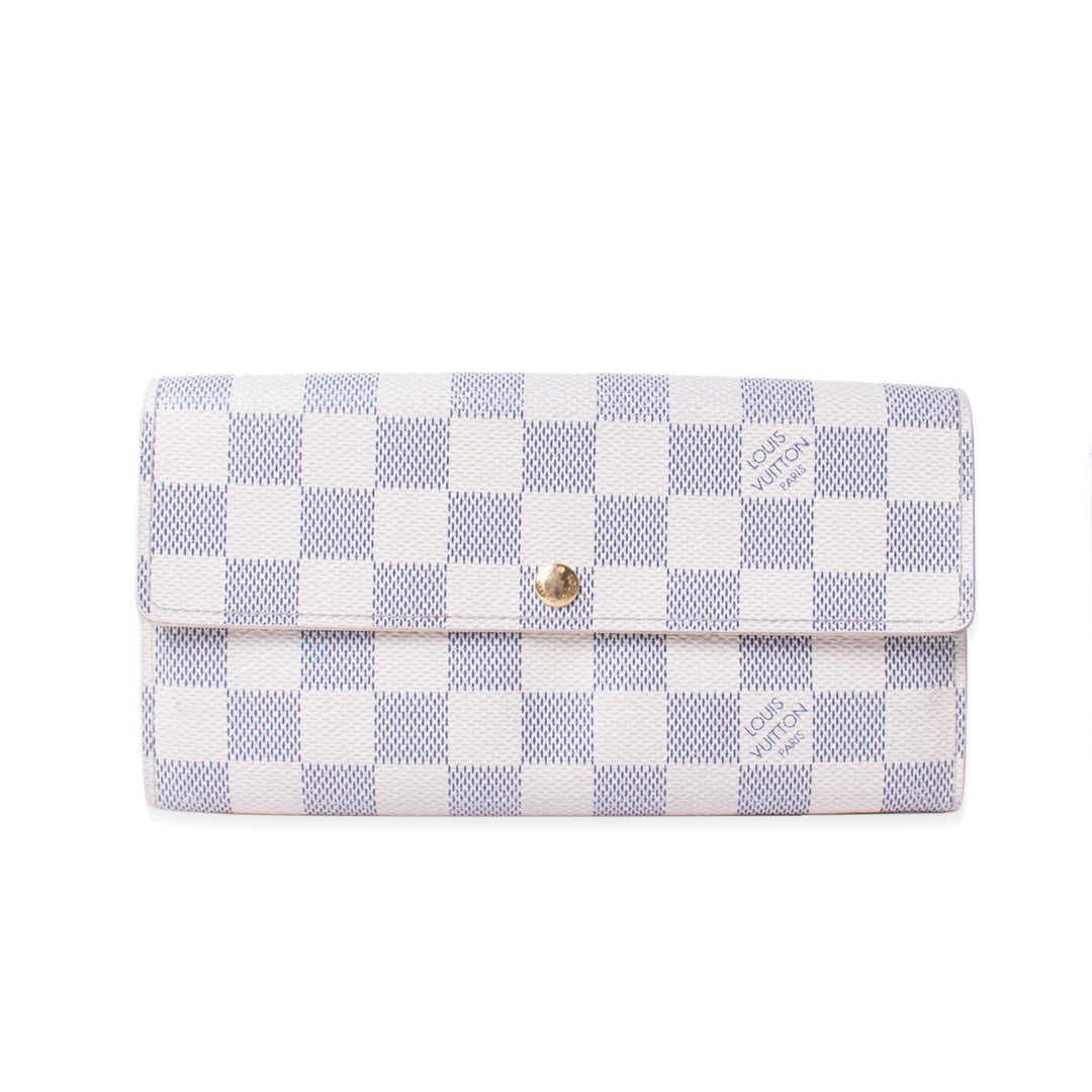Louis Vuitton Damier Azur Sarah Wallet Accessories Louis Vuitton - Shop authentic new pre-owned designer brands online at Re-Vogue