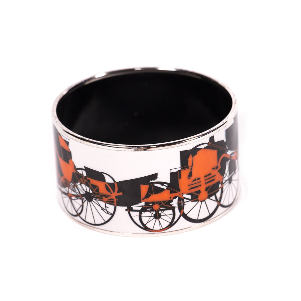 Hermes Extra Wide Printed Enamel Bracelet Accessories Hermès - Shop authentic new pre-owned designer brands online at Re-Vogue