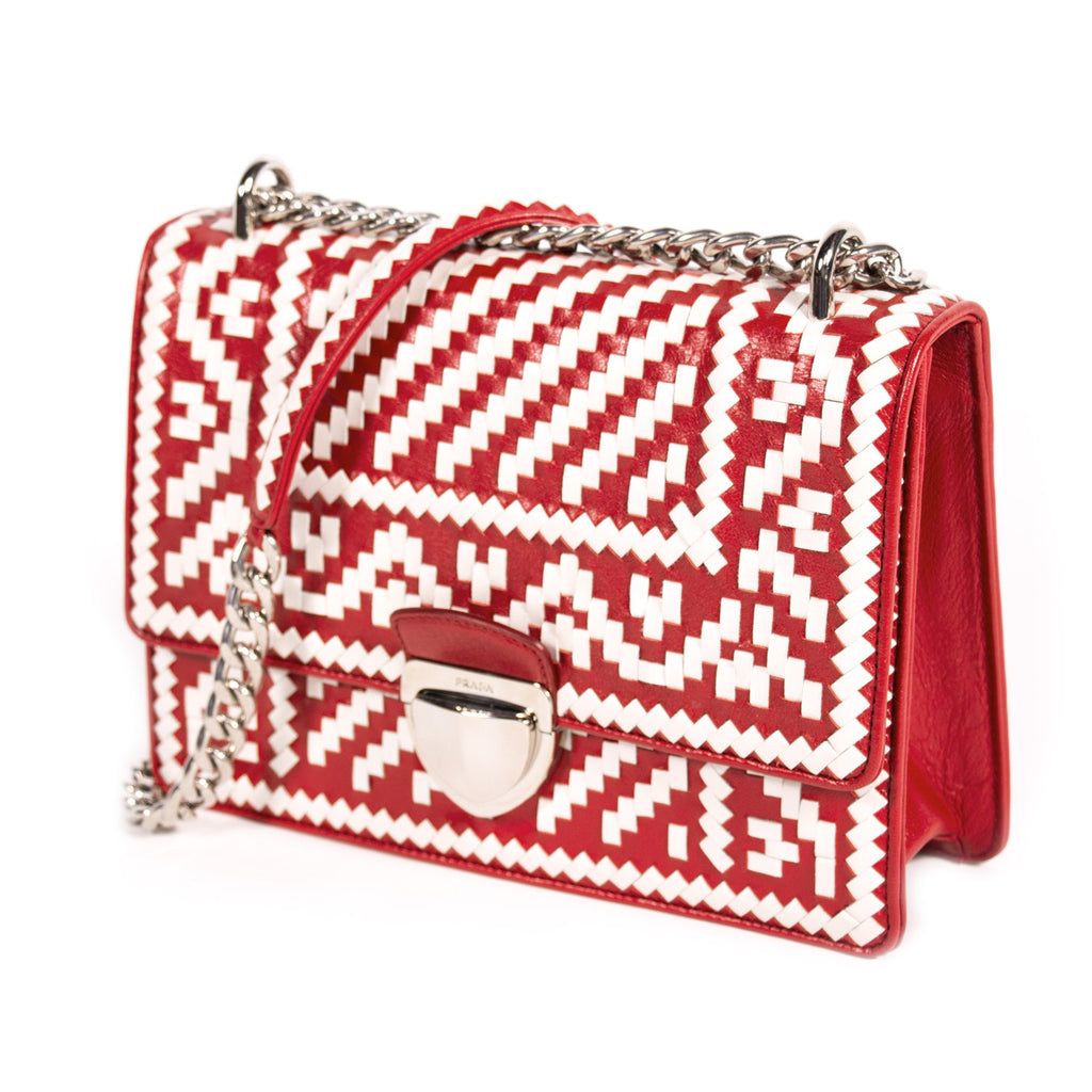 Prada Woven Madras Pattern Shoulder Bag Bags Prada - Shop authentic new pre-owned designer brands online at Re-Vogue