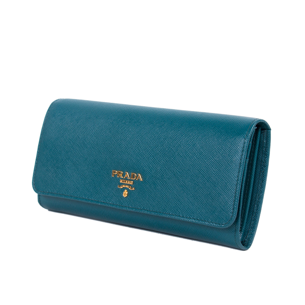 Prada Saffiano Continental Flap Wallet Accessories Prada - Shop authentic new pre-owned designer brands online at Re-Vogue