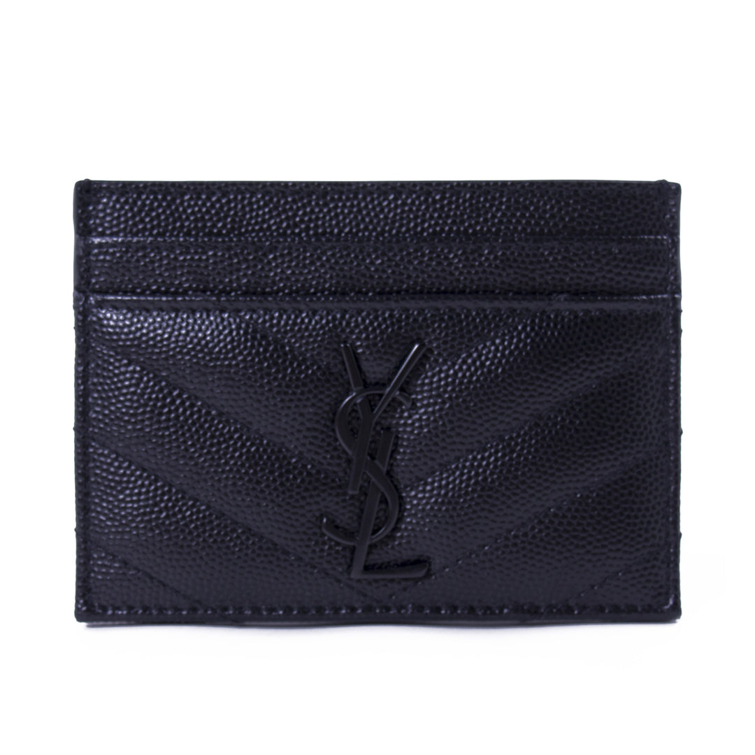 Saint Laurent Black Monogram Card Holder Accessories Yves Saint Laurent - Shop authentic new pre-owned designer brands online at Re-Vogue