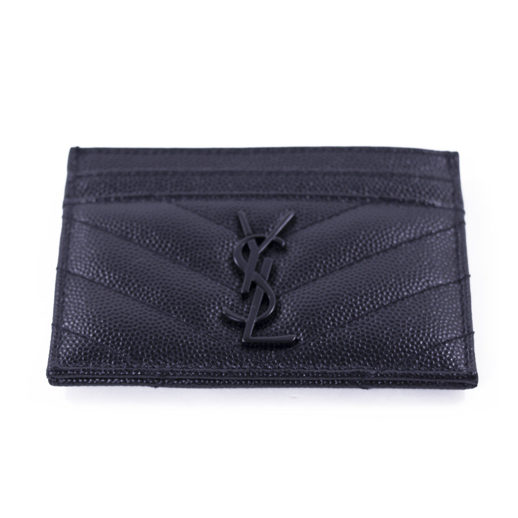 Saint Laurent Black Monogram Card Holder Accessories Yves Saint Laurent - Shop authentic new pre-owned designer brands online at Re-Vogue