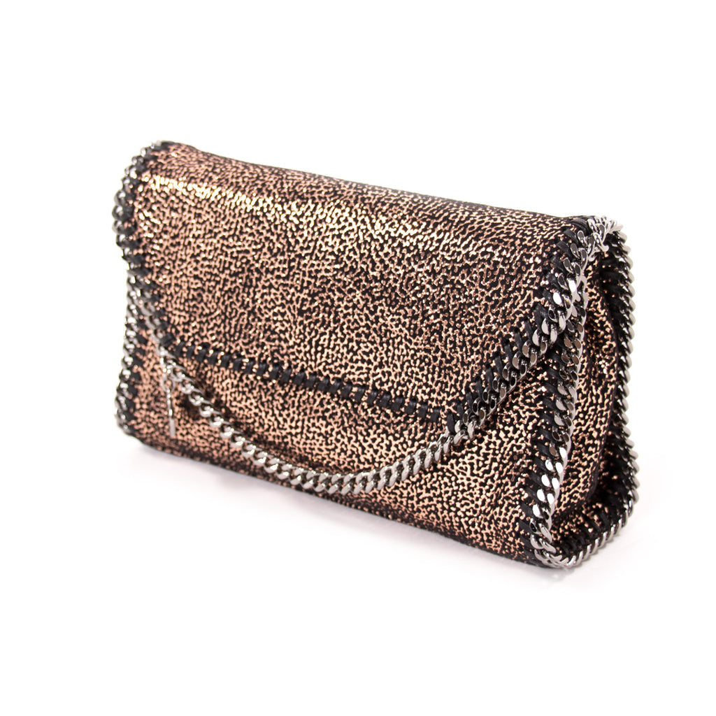 Stella McCartney Specked Metallic Fold Over Shoulder Bag Bags Stella McCartney - Shop authentic new pre-owned designer brands online at Re-Vogue