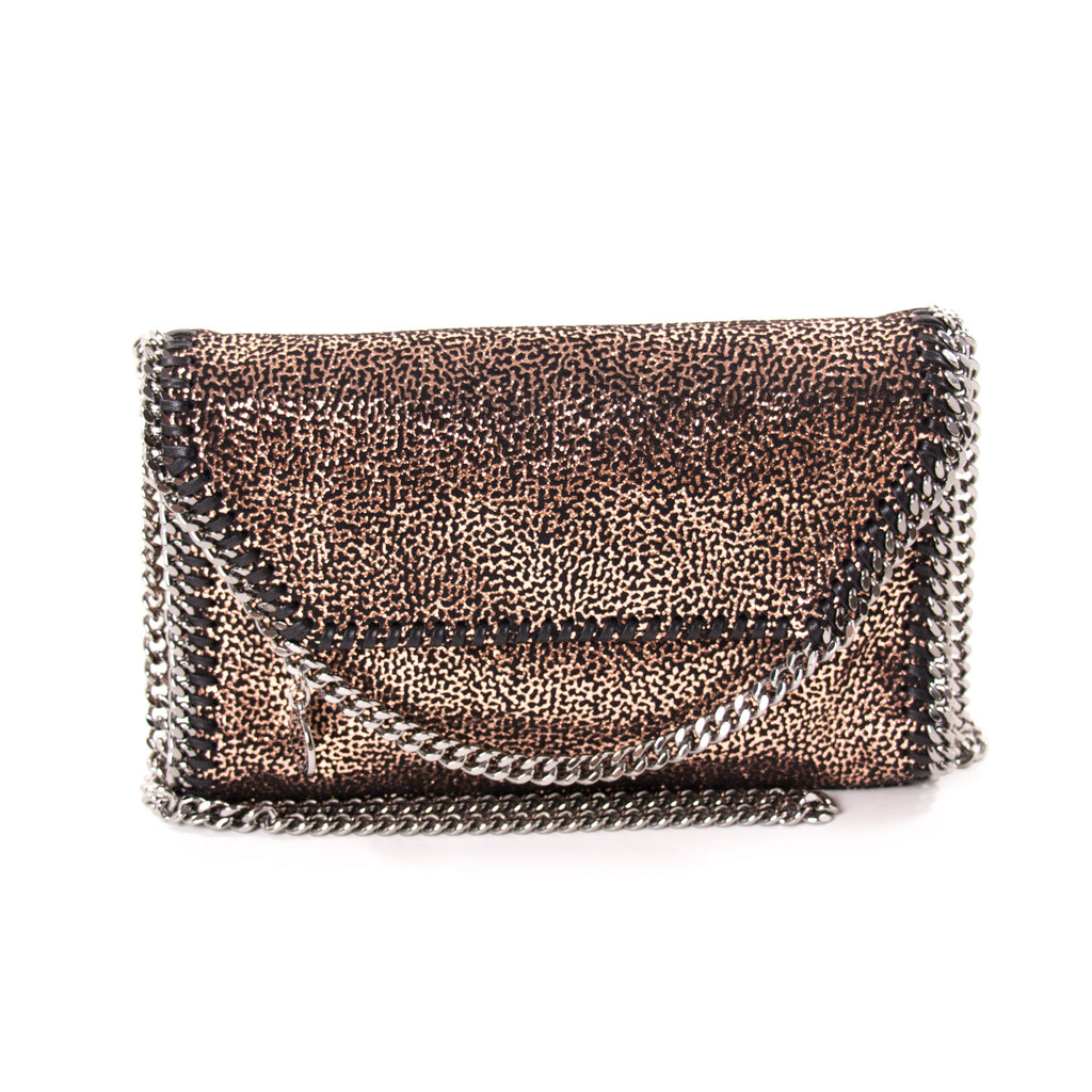 Stella McCartney Specked Metallic Fold Over Shoulder Bag Bags Stella McCartney - Shop authentic new pre-owned designer brands online at Re-Vogue