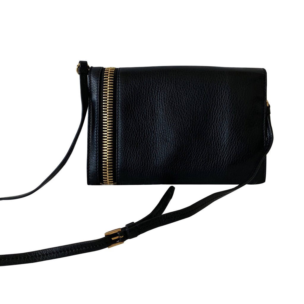 Tom Ford Leather Zipper Crossbody Bag