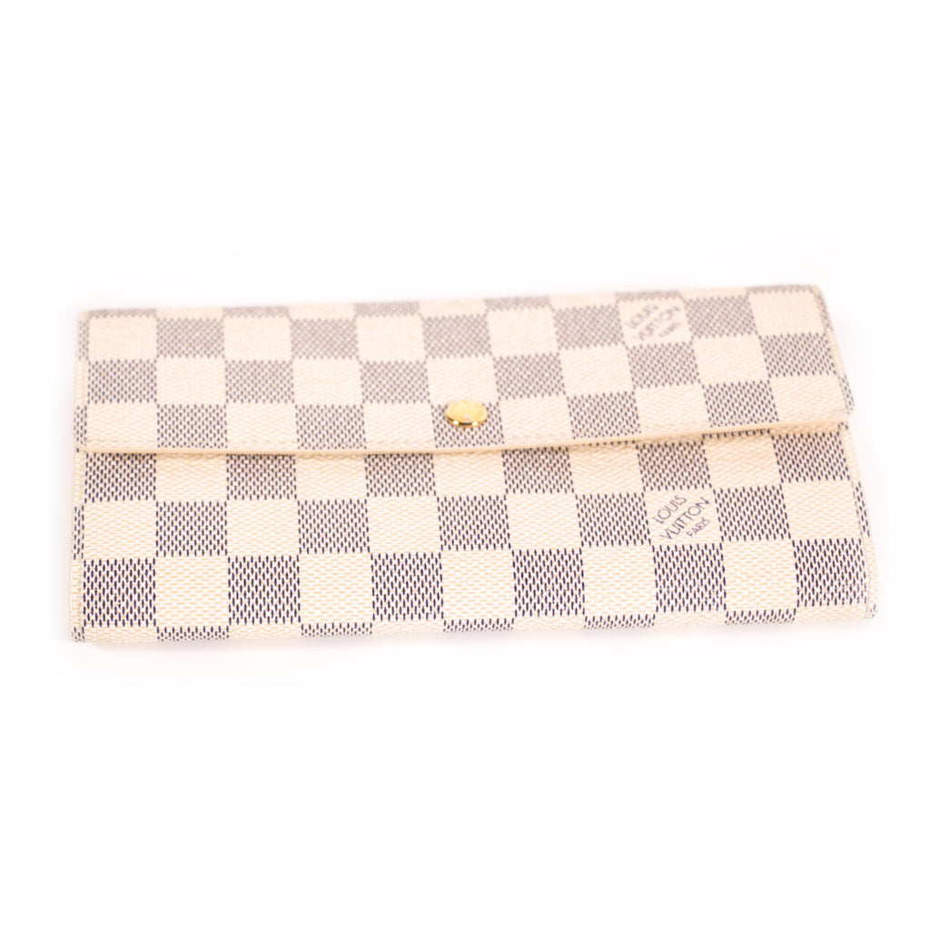 Louis Vuitton Damier Azur Sarah Wallet Accessories Louis Vuitton - Shop authentic new pre-owned designer brands online at Re-Vogue