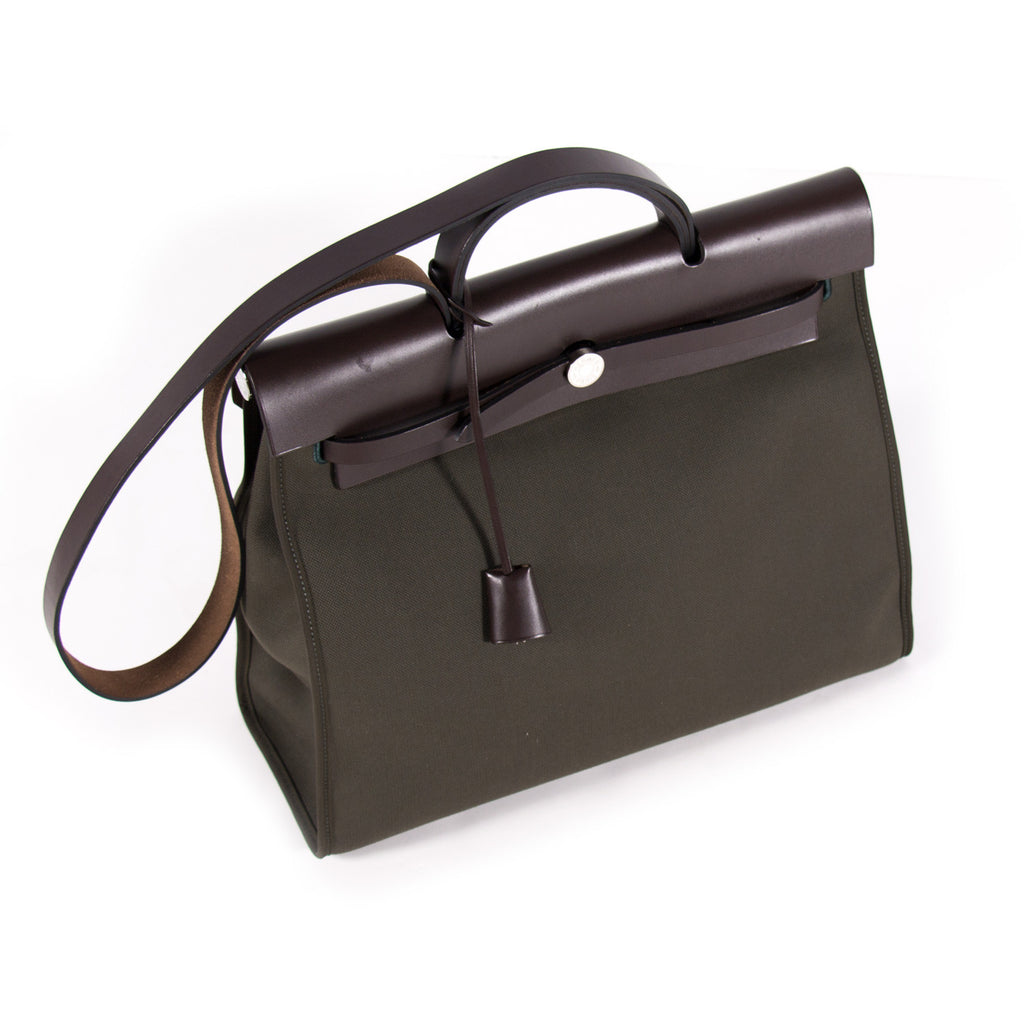 Hermes Herbag Zip 39 Vert Olive Bags Hermès - Shop authentic new pre-owned designer brands online at Re-Vogue