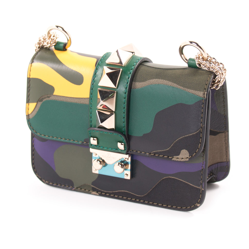 Valentino Camo Glam Lock Rockstud Bag Bags Valentino - Shop authentic new pre-owned designer brands online at Re-Vogue