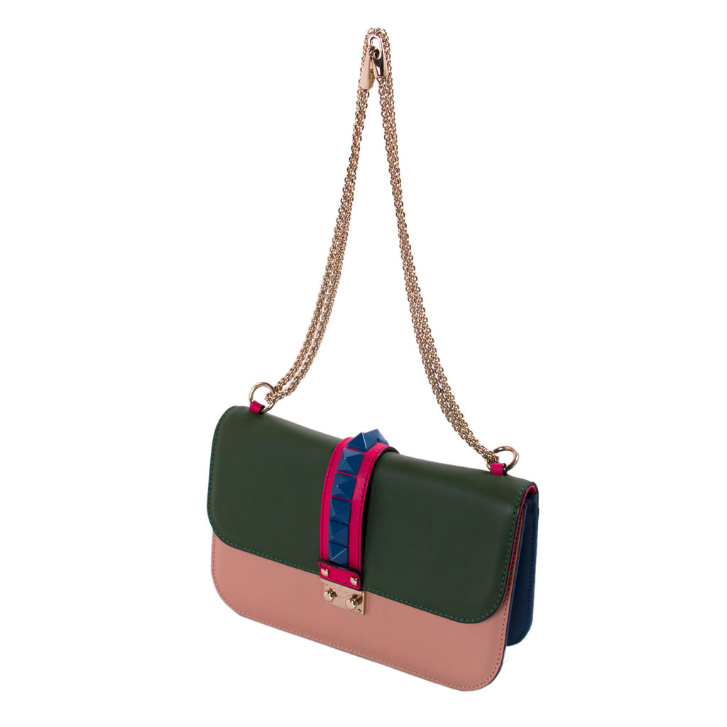 Valentino Rockstud Glam Lock Flap Bag Bags Valentino - Shop authentic new pre-owned designer brands online at Re-Vogue