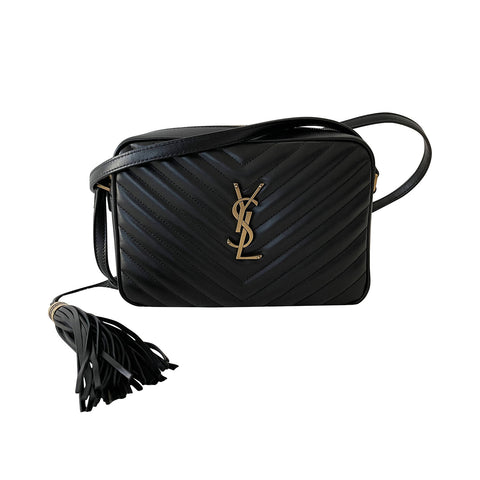 Saint Laurent Sunset Medium Crocodile Embossed Leather